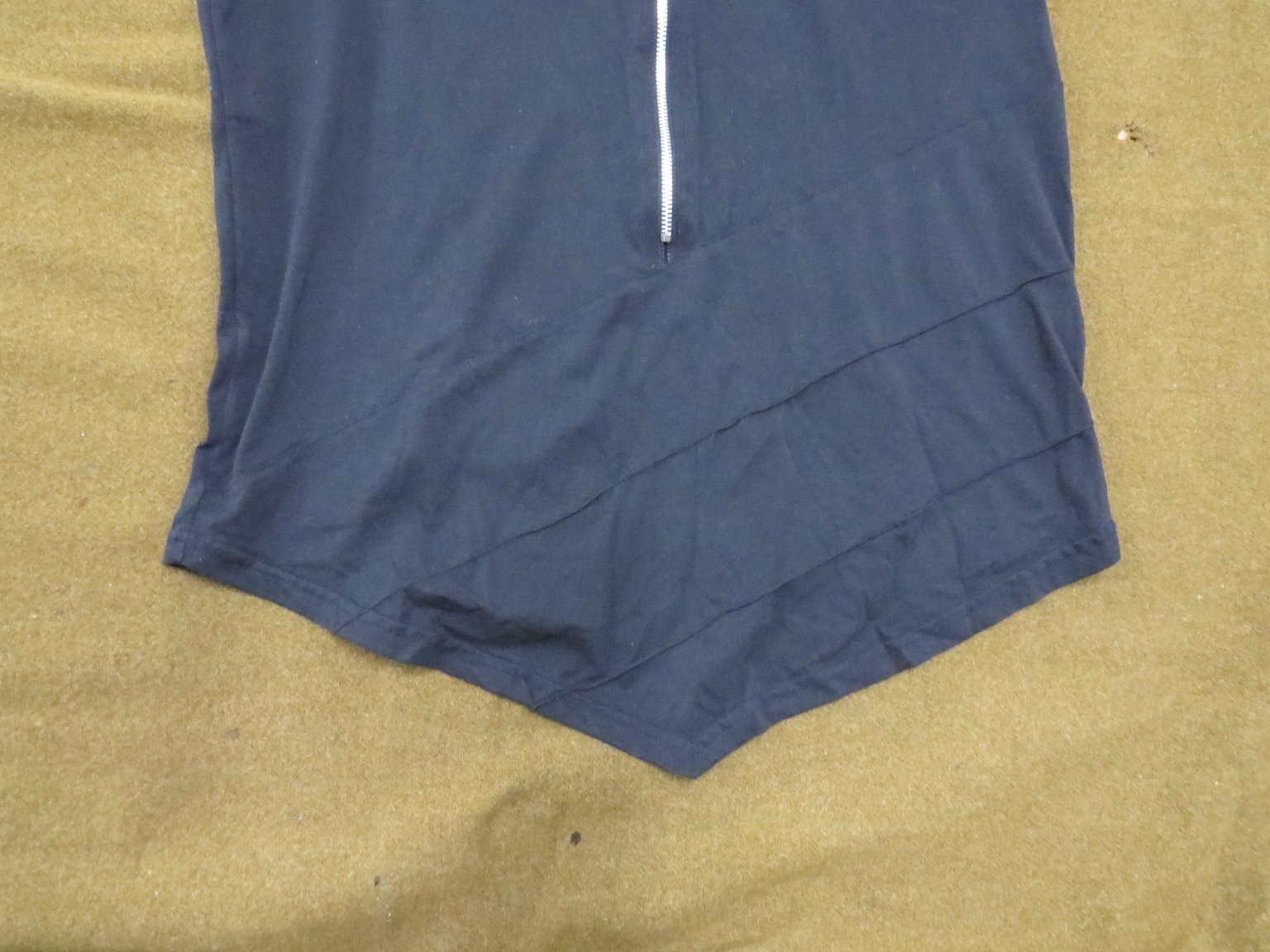 TRILLNATION Men's Gray XL Zipper T-Shirt Asymmetrical Hem Stretch Cotton Blend gallery