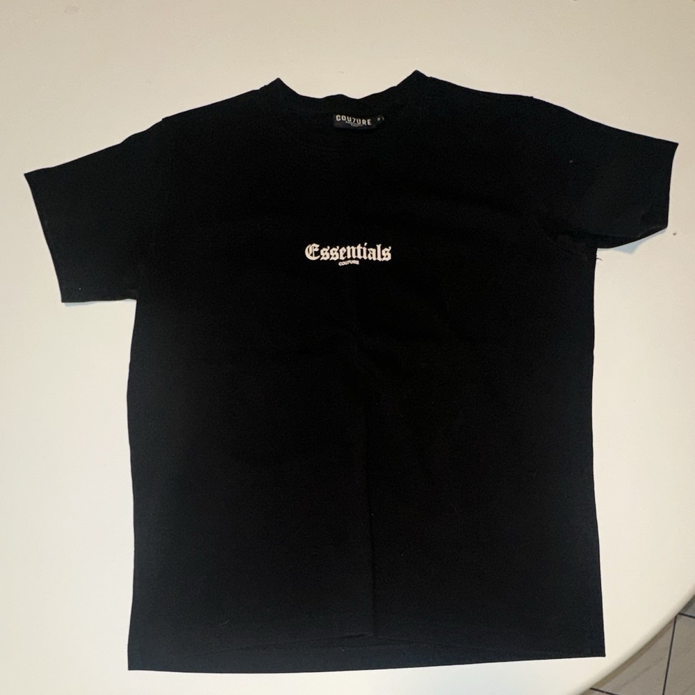 COUTURE Men’s Black Graphic Logo Crew Neck Short Sleeve T-Shirt Size S