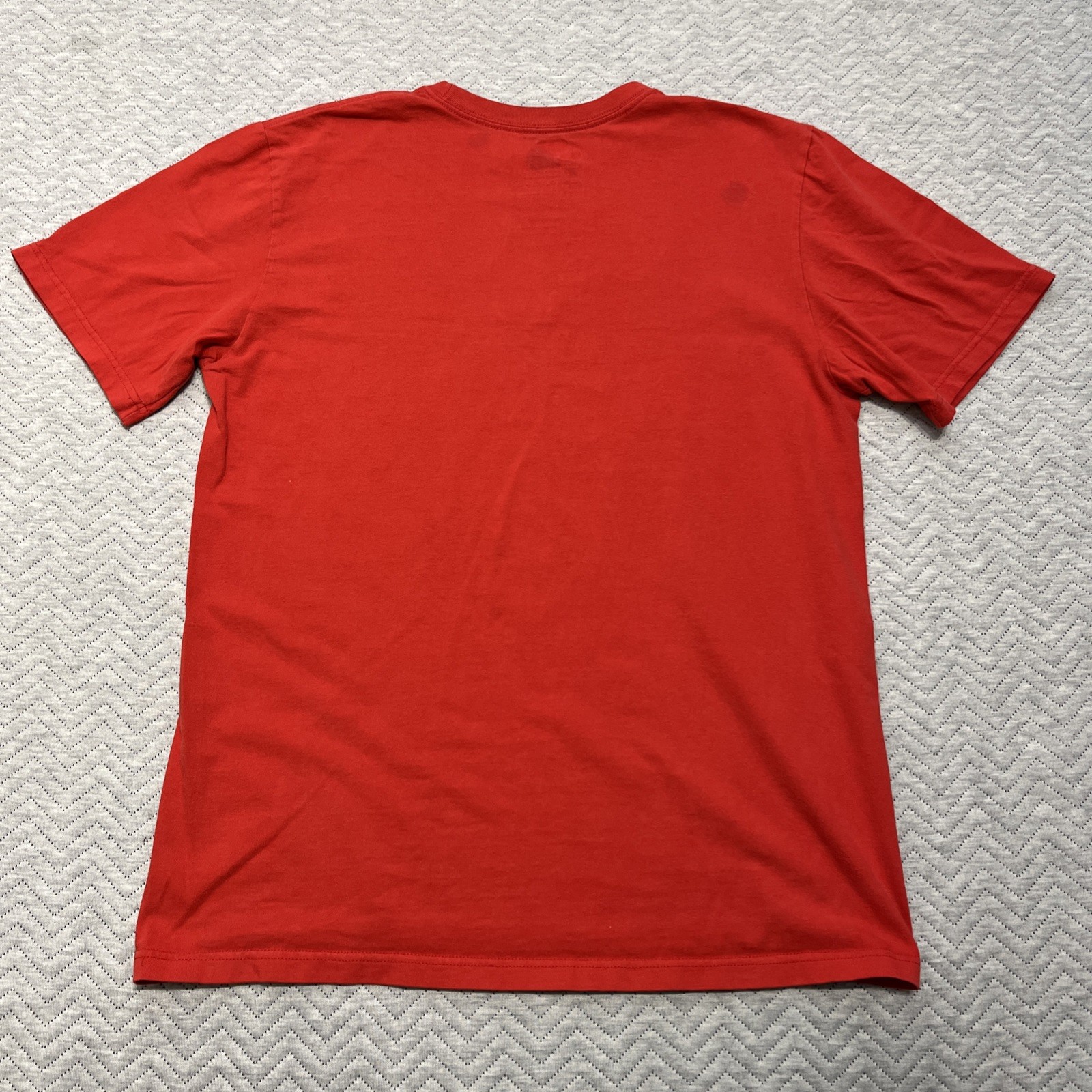 Nike Shirt Mens Medium Red Black Swoosh Running Track Field Sports Tee Damn Fast gallery