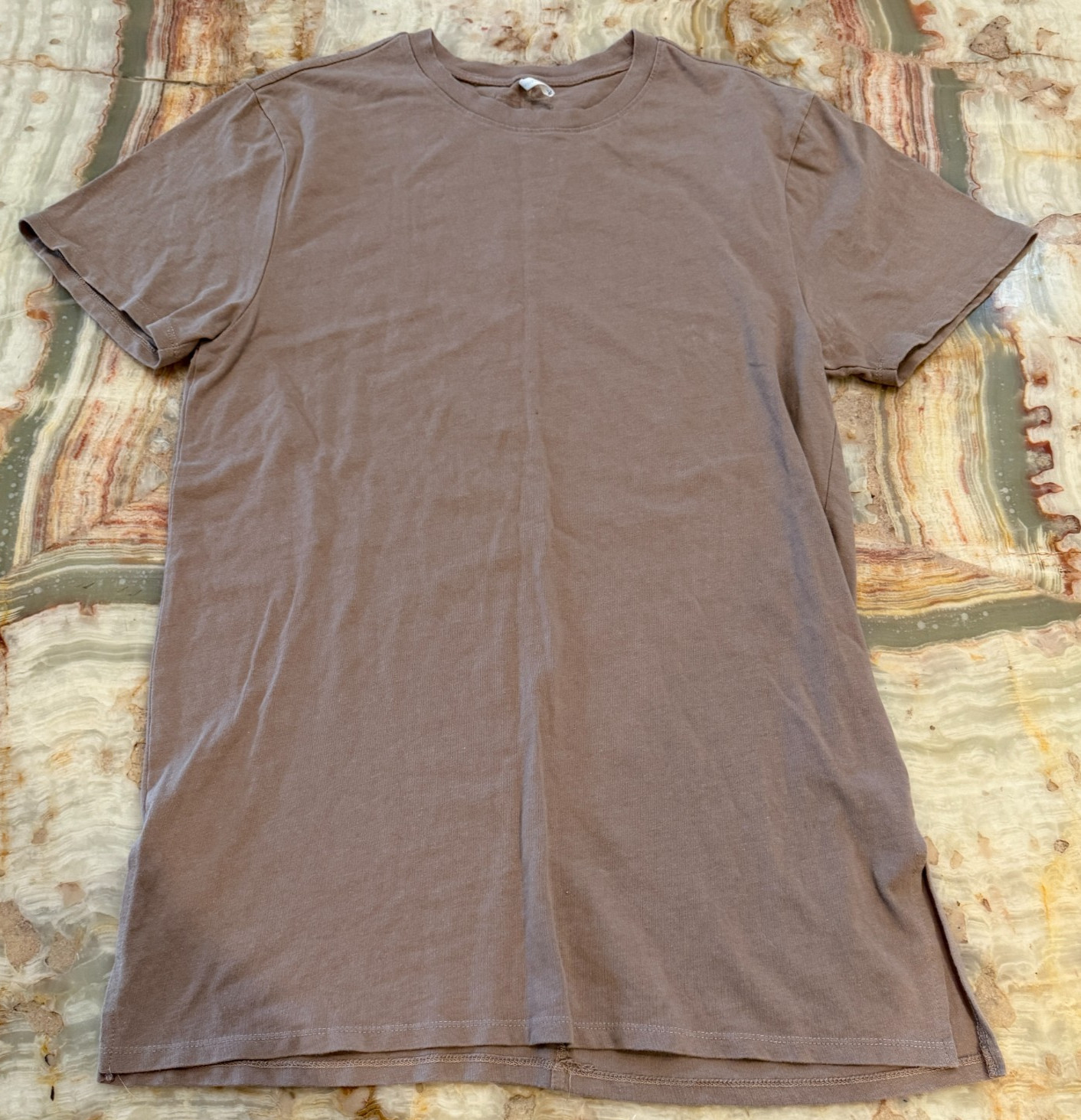 Essentials Fear of God Mens T-Shirt Taupe Short Sleeve Crew Neck Streetwear L