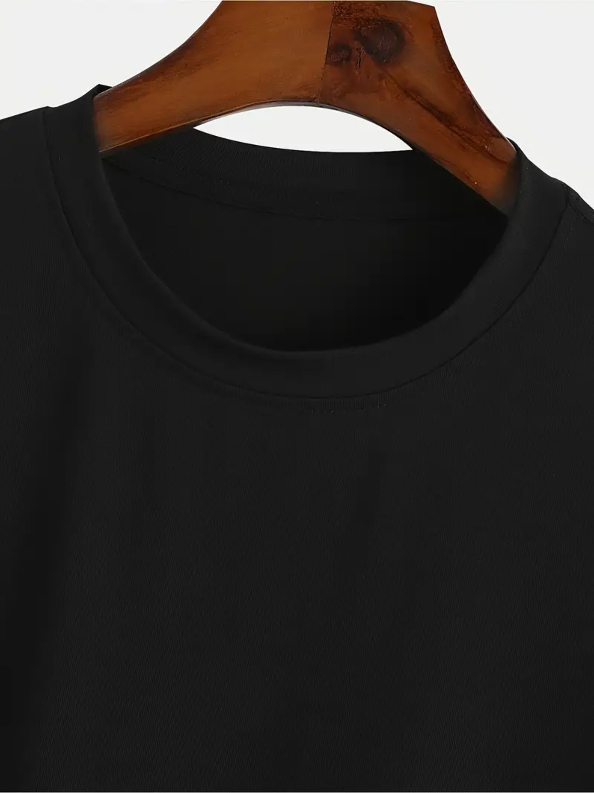 Unisex Crew Neck Casual T-Shirt Comfortable Stretch Fabric Summer Wear☽ gallery
