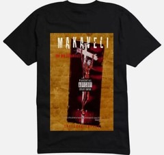 2pac Me Against The World, Makaveli 7 Day Theory Album Black Cotton T-Shirt