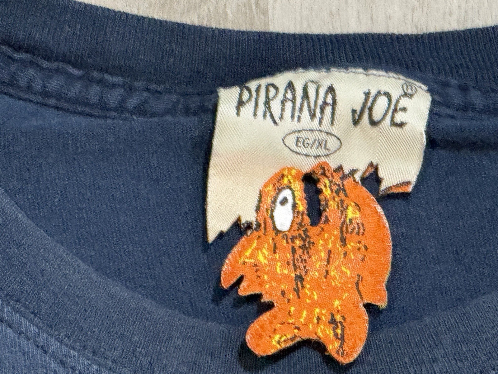 Vintage 90s Pirana Joe Cozumel Mexico T-Shirt Men's Size XL Fish Shaped Tags gallery