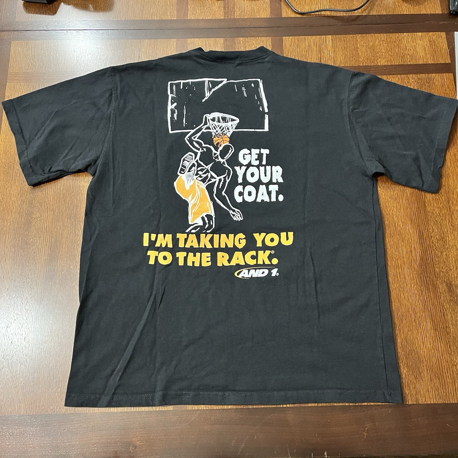 Vintage And1 Trash Talk Shirt And 1 Basketball Get Your Coat YXL Boxy Adult Lrg