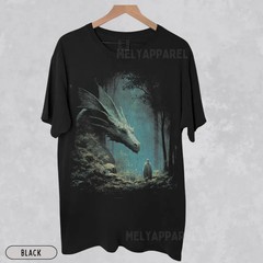 Dragon Comfort Tee Medieval Graphic Shirt Fantasy Mythical