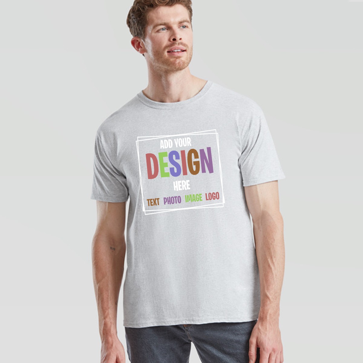 Personalised Unisex T Shirt Customised With Any Text Image Or Logo Fine Cotton gallery