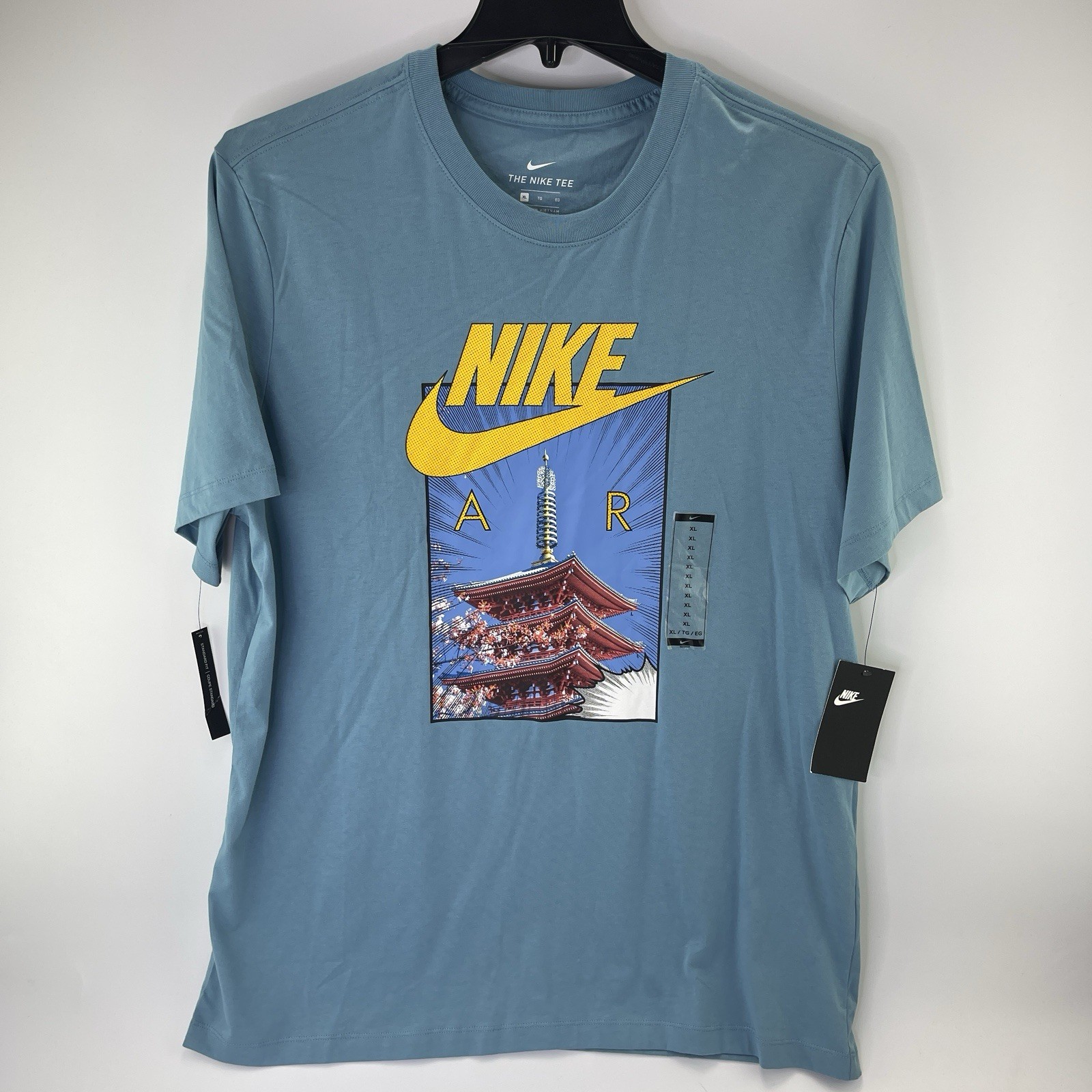 Nike Air Kyoto Temple Japan Graphic T-shirt Men XL Blue Short Sleeve CT6530 424 gallery