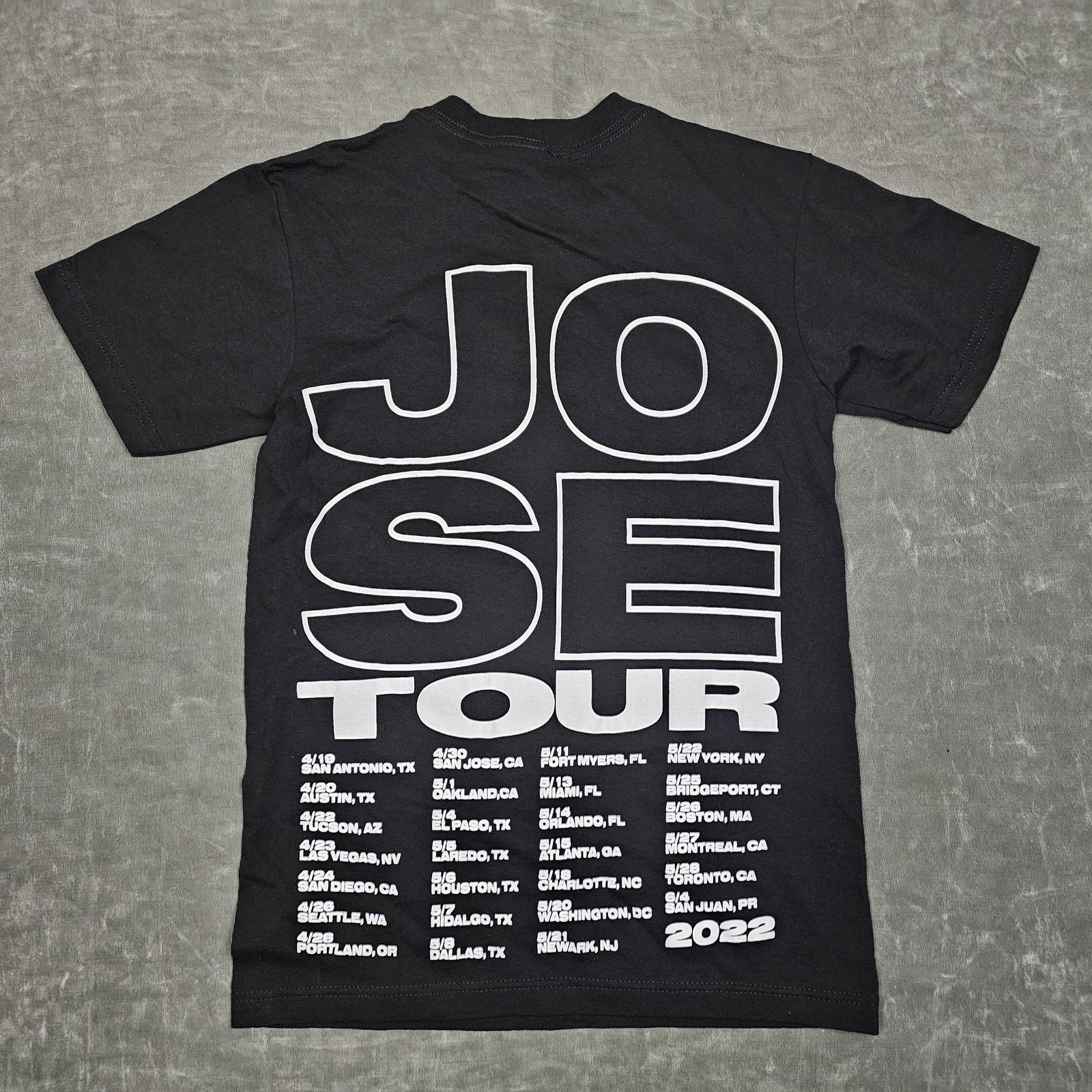 J Balvin Jose Tour Shirt Mens Small Black Lightning Smiley Face Concert Tee 2022 gallery
