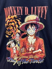 Men’s Monkey D Luffy Black Graphic Print T Shirt 2X NWT