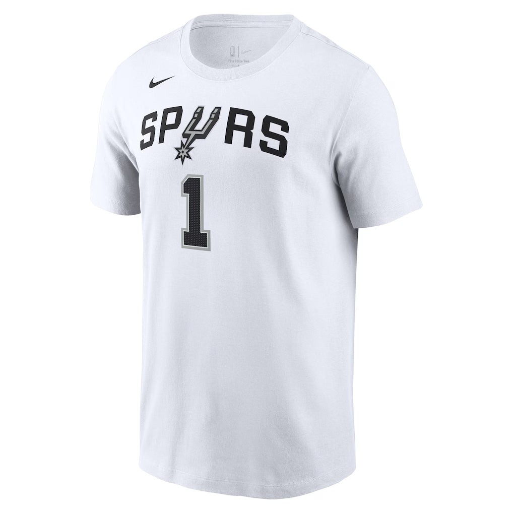 [DR6397-102] MENS NIKE NBA SPURS VICTOR WEMBANYAMA ESSENTIAL NAME & NUMBER T-SHI gallery