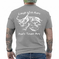 (ON Back) Laugh with Many Don’t Trust Any Skull Retro T-Shirt