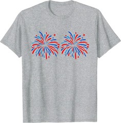 Funny Im Just Here for The Fireworks 4th of July Couple T-Shirt