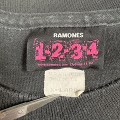 Ramones 1234 Vintage Band Tee 2006 Punk Rock Grunge Black Gray Tie Dye T-Shirt