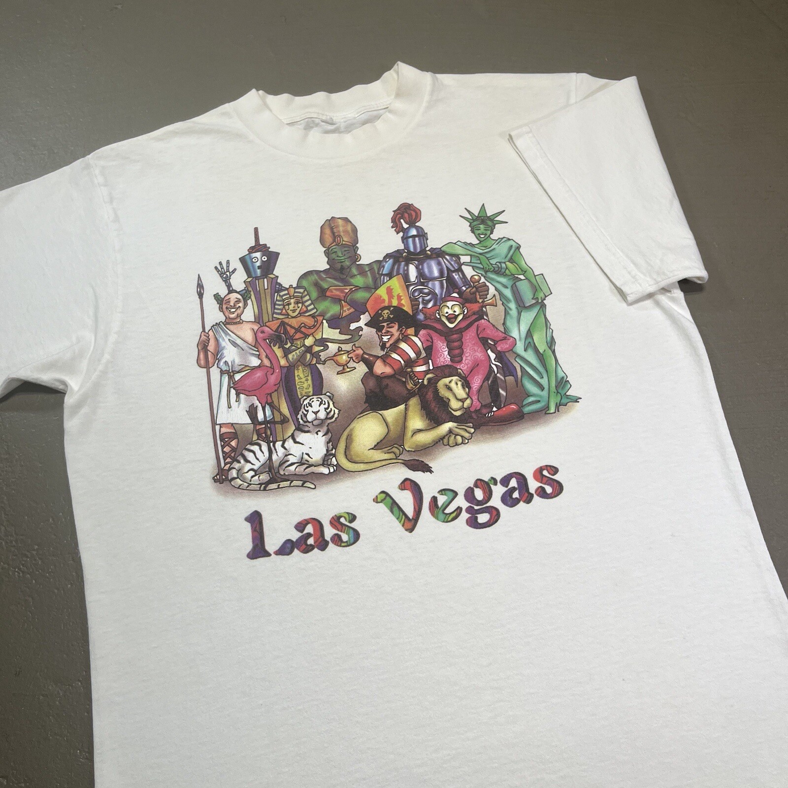 Vintage Las Vegas Nevada T Shirt XL 90s Souvenir Tourist Travel Art Casino City gallery