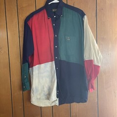 Long sleeve men’s button up Ivy crew size large color blocked