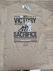 Kerusso No Victory without Sacrifice Roosevelt Gildan Heavy Cotton Tee Brown NEW