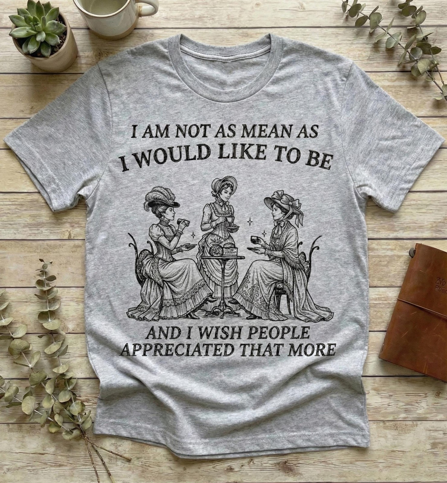 I Am Not As Mean As I Would Like To Be Funny Sarcastic Vintage Graphic T-Shirt gallery