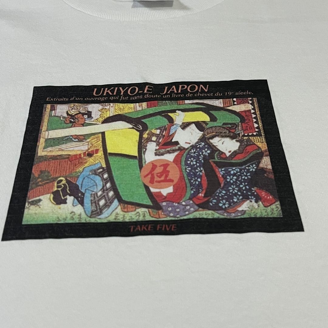 90s-00s Ukiyo-e Art T-Shirt Made in USA Japanese Woodblock Print Vintage L gallery