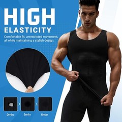Shaperluv For Men Body Shaper Vest Compression Shirt Tank Fajas camisa de hombre