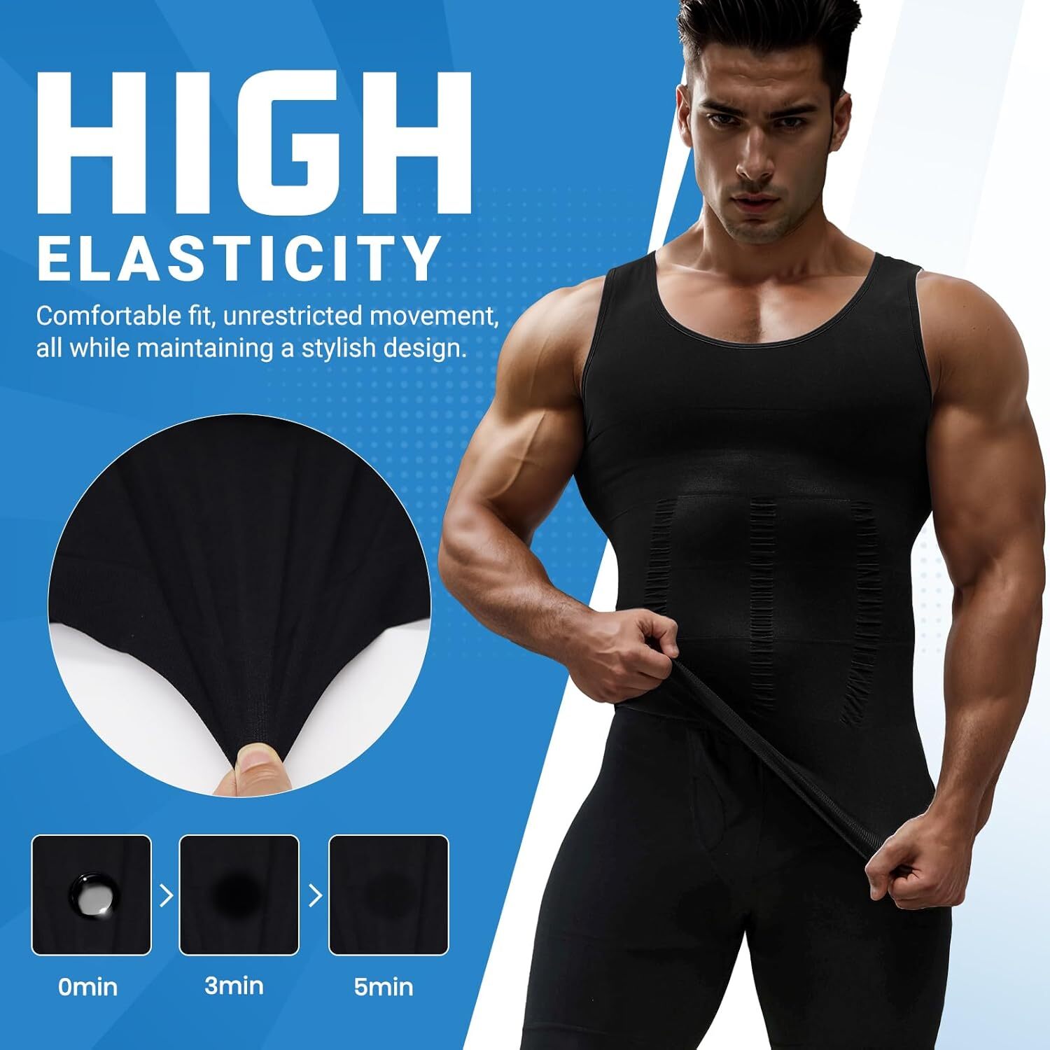 Shaperluv For Men Body Shaper Vest Compression Shirt Tank Fajas camisa de hombre gallery