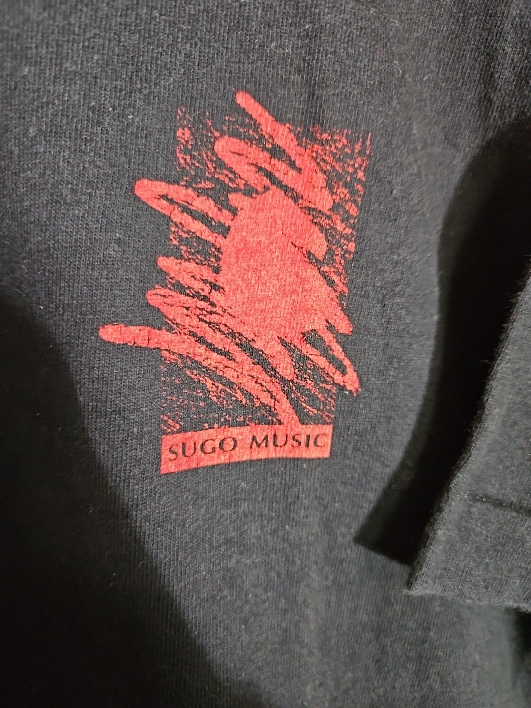 Vintage 90s FOTL Single Stitch Black Tee T Shirt Unknown Band Obscure Large gallery