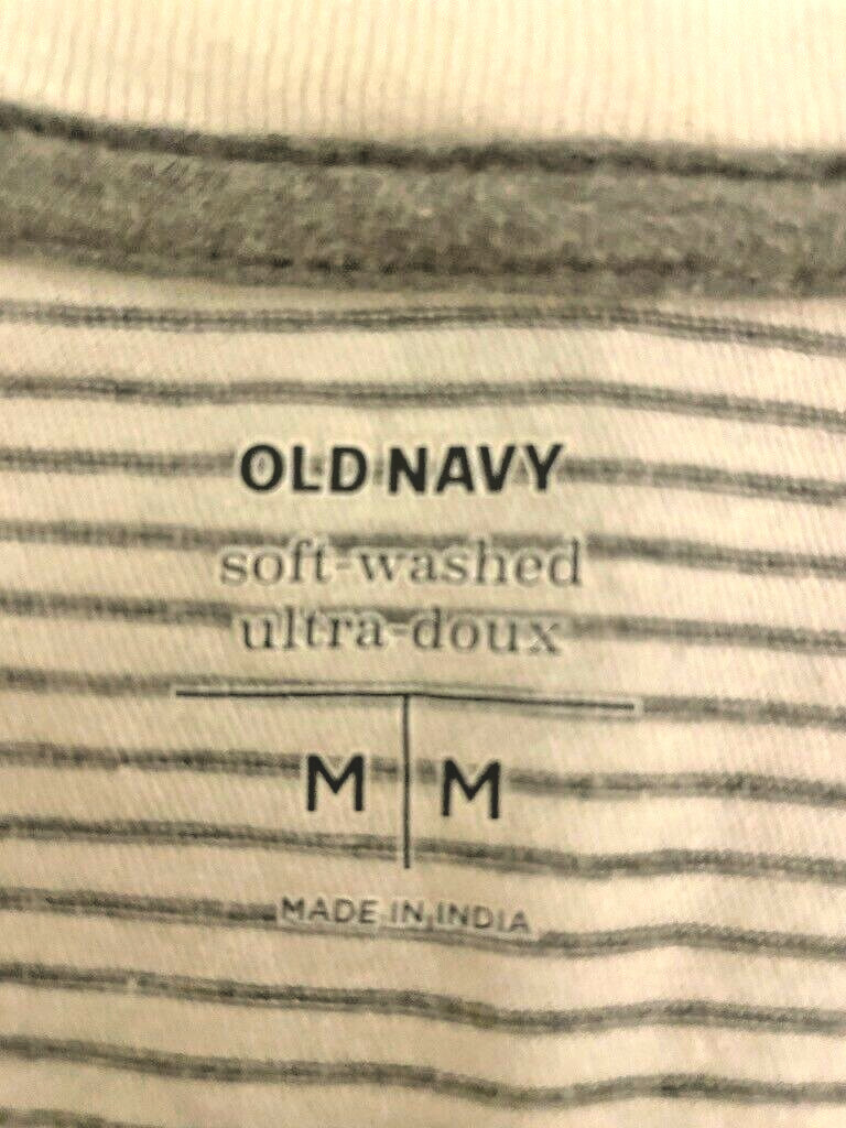 Old Navy V Colllar Casual Wear Medium White Striped Pattern gallery