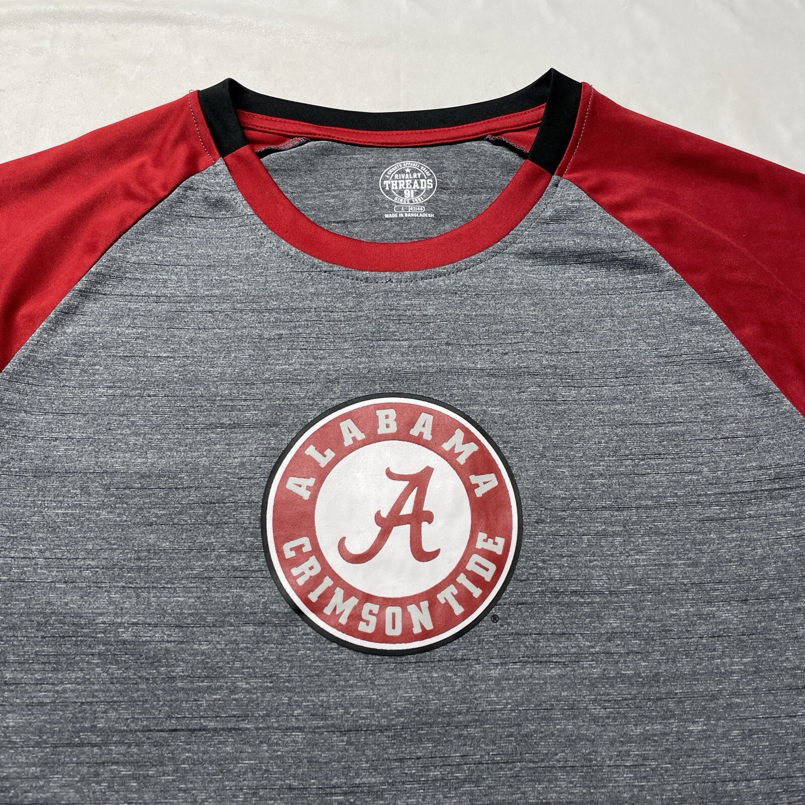 Alabama Crimson Tide T-Shirt Mens Large Red Gray College Sport Baseball Football gallery