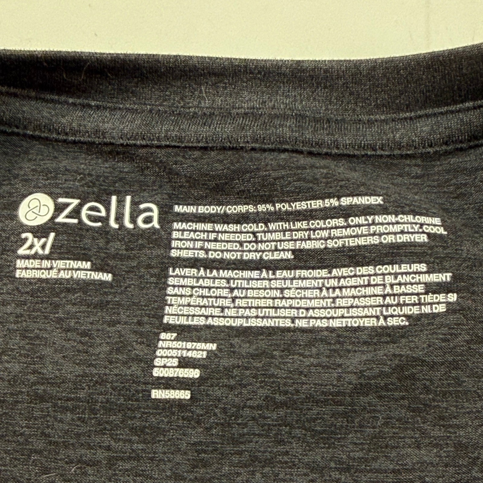 Zella Men's Performance T Shirt Black Short Sleeve Athletic 2XL gallery