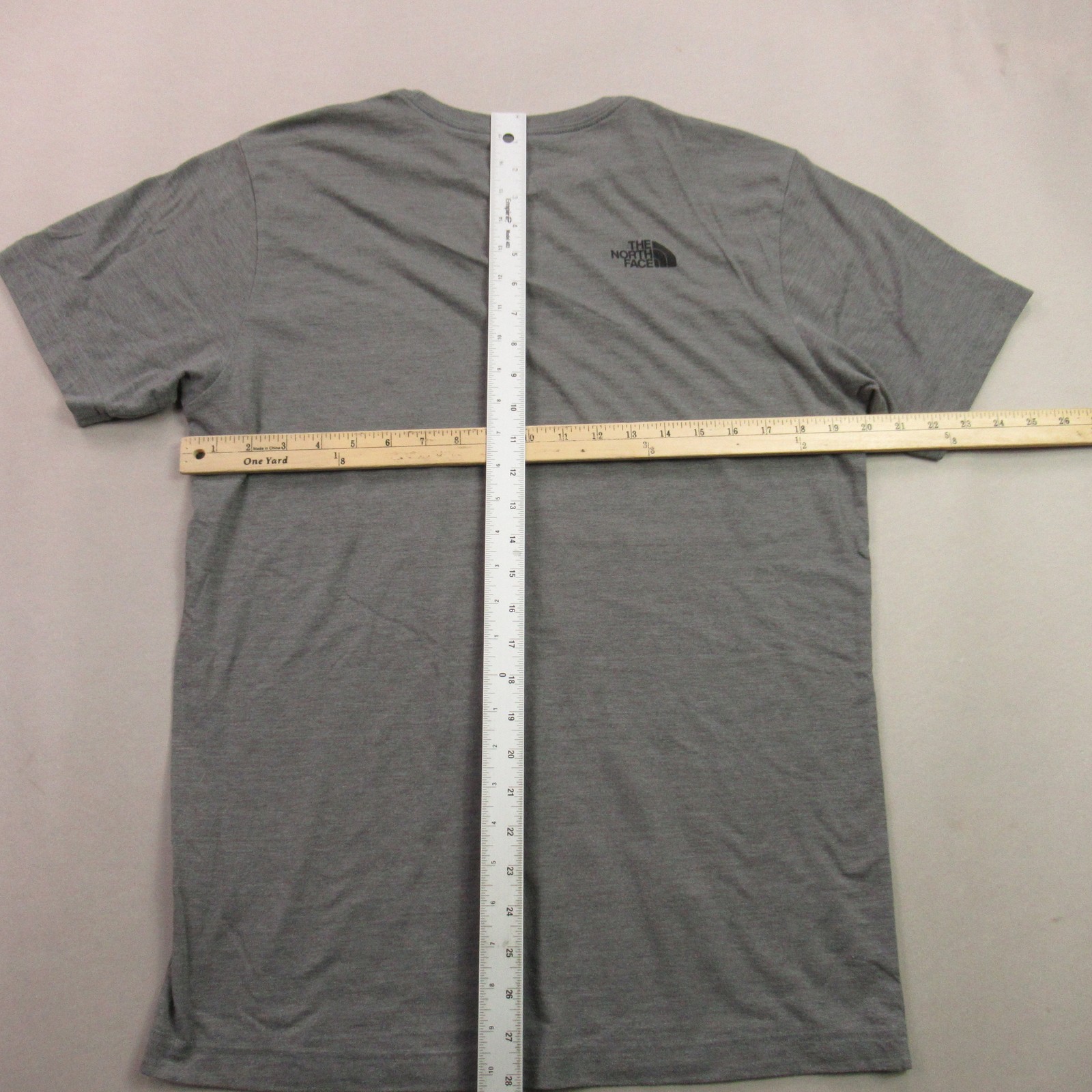 The North Face Men's Gray Graphic Logo Slim Fit Short Sleeve Pocket T-Shirt Size gallery
