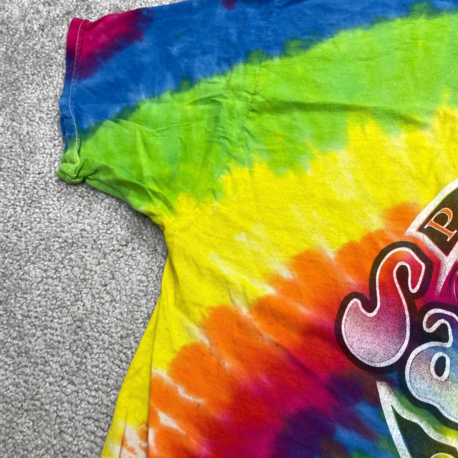 Colortone Tie-Dye Graphic T-Shirt Mens Large Multicolor Crew Neck Cotton Tee gallery