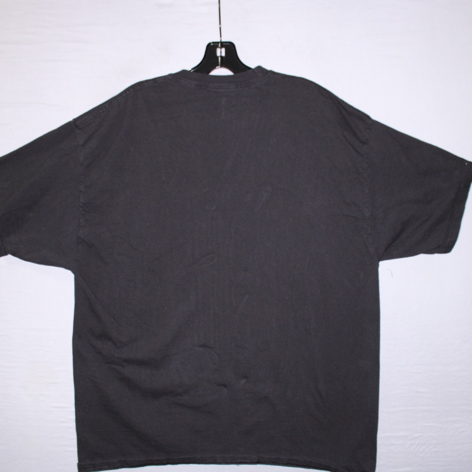 Hanes Mens Short Sleeve Beefy Plain Black Cotton Crew Neck Blank T-Shirt gallery