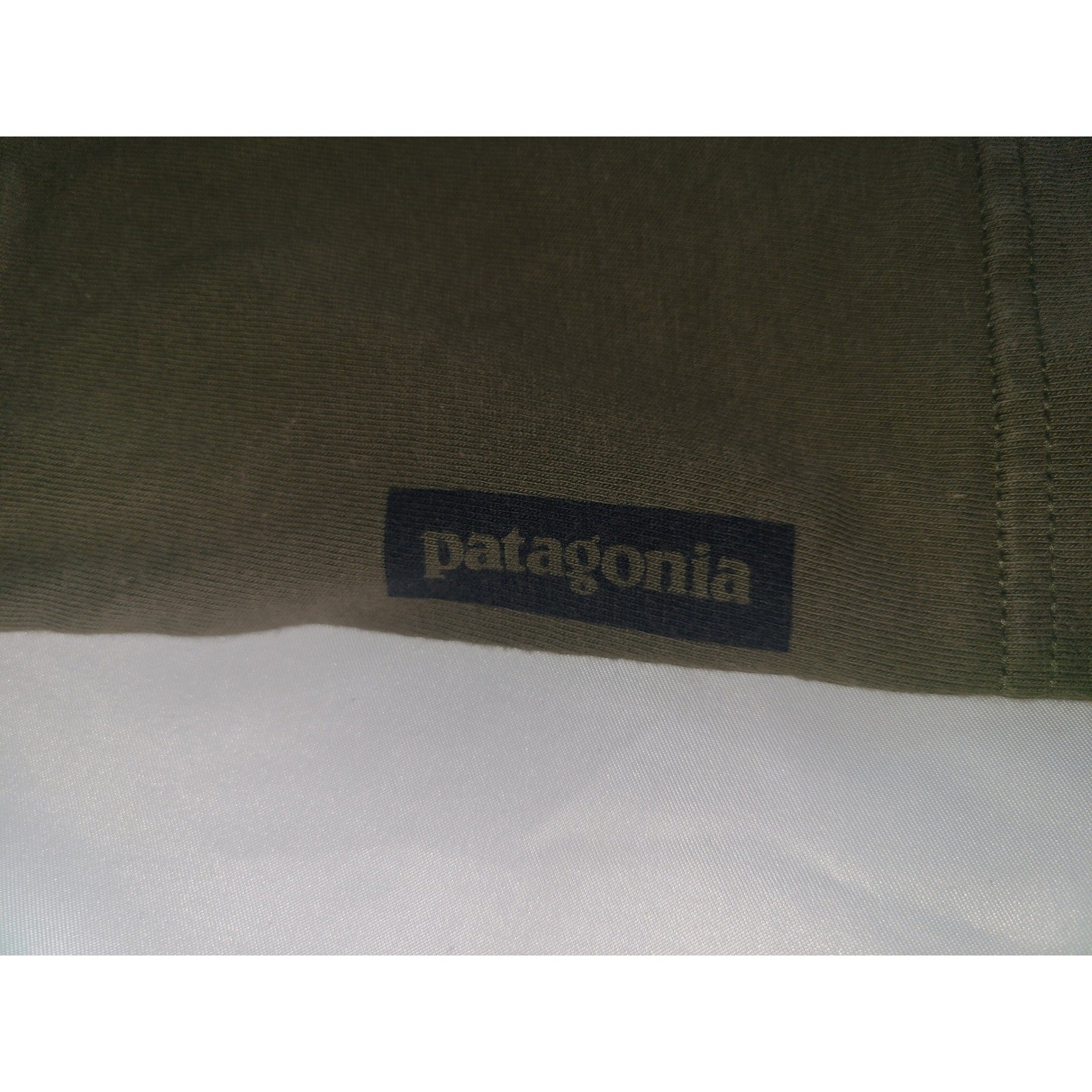 Patagonia Mens Live Simply Guitar Graphic T-Shirt Olive Green Organic Cotton M gallery