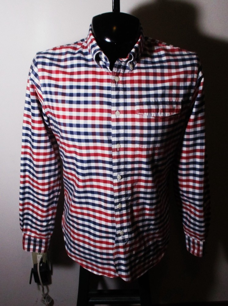BROOKS BROTHERS Red Blue & White “Red Fleece” Oxford Shirt Men’s Size M