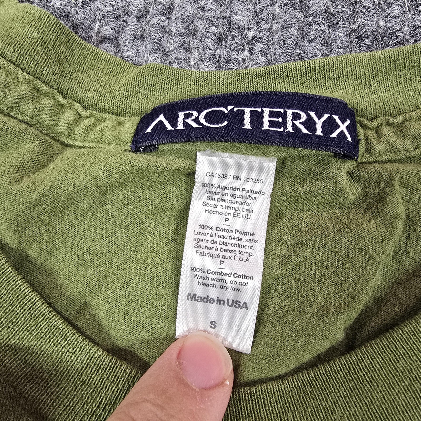 Arc'teryx Shirt Mens Small Green Evolution Logo Made USA 100% Cotton Outdoor gallery