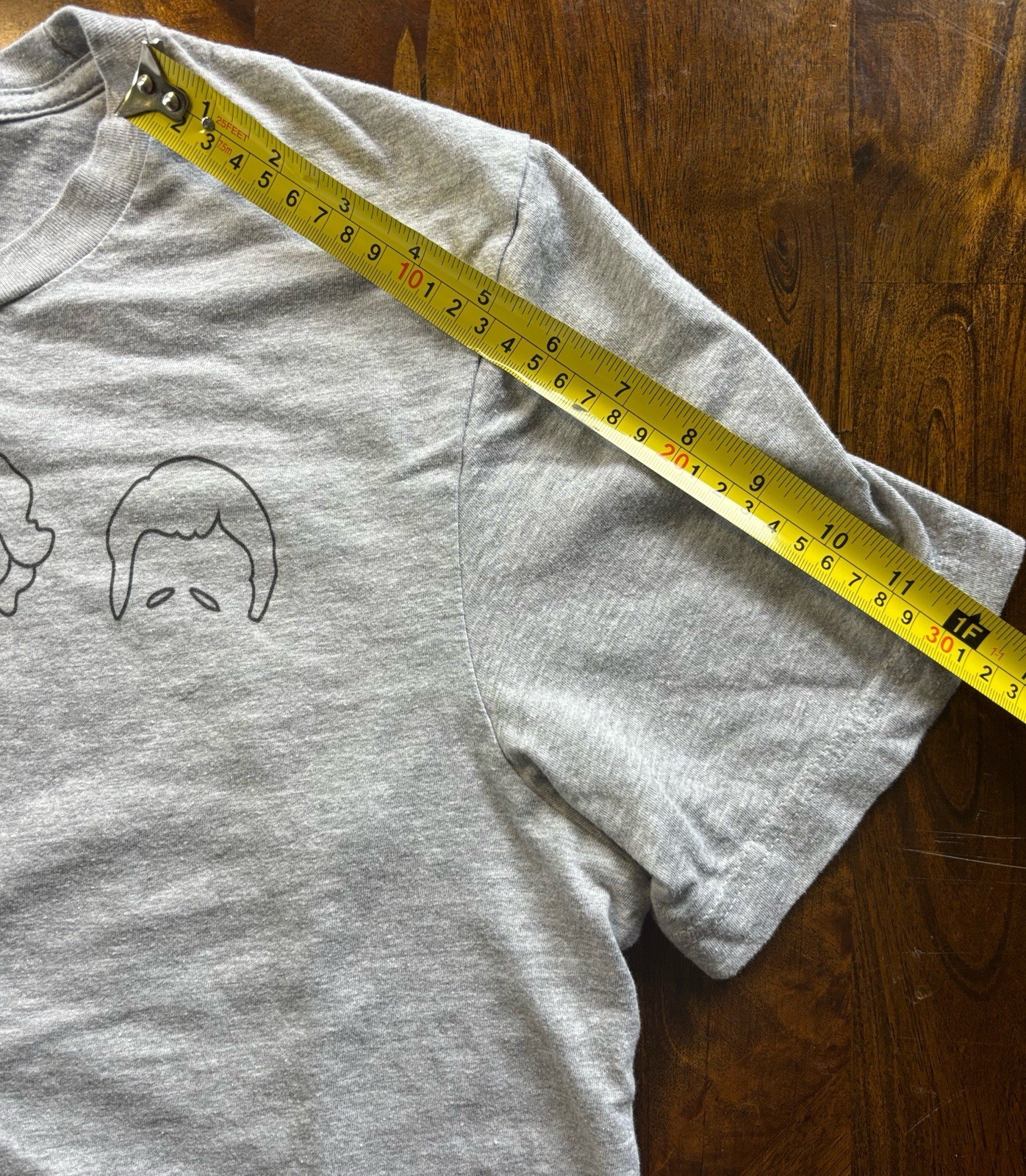 The Beatles Bella+Canvas Minimalist Line Art Short Sleeve Grey T-Shirt-Size L gallery
