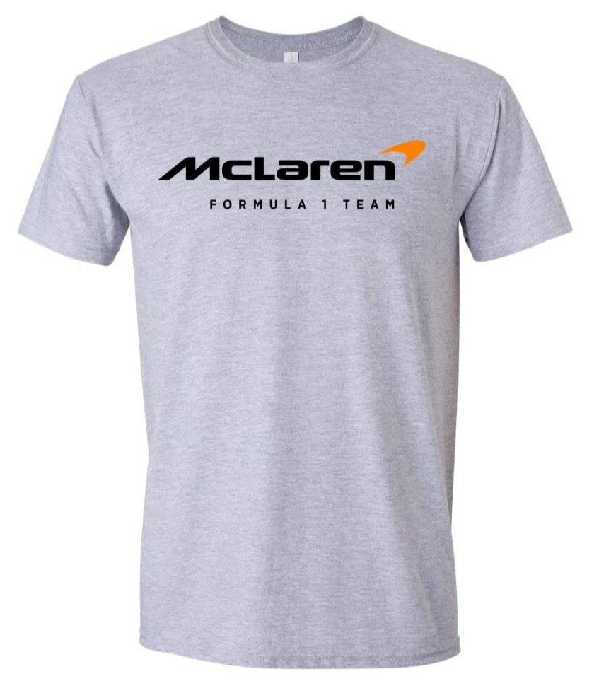 McLaren Racing Team F1 Formula Tshirt Sport Gray Tee Print Gildan Unisex T-Shirt gallery