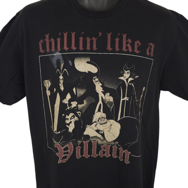 Disney Villains T Shirt Mens Size Large Black Chillin Like A Villain gallery