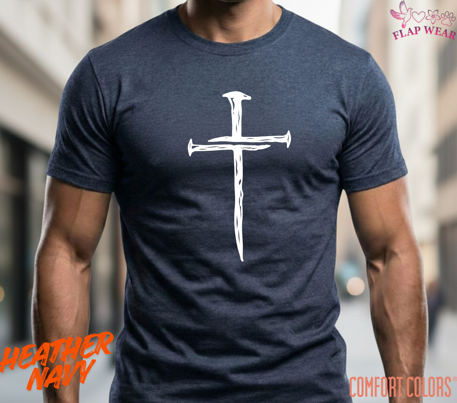 Unisex Three Nails Cross T-Shirt, Men T shirt,Women T shirt Gift Religion Top gallery