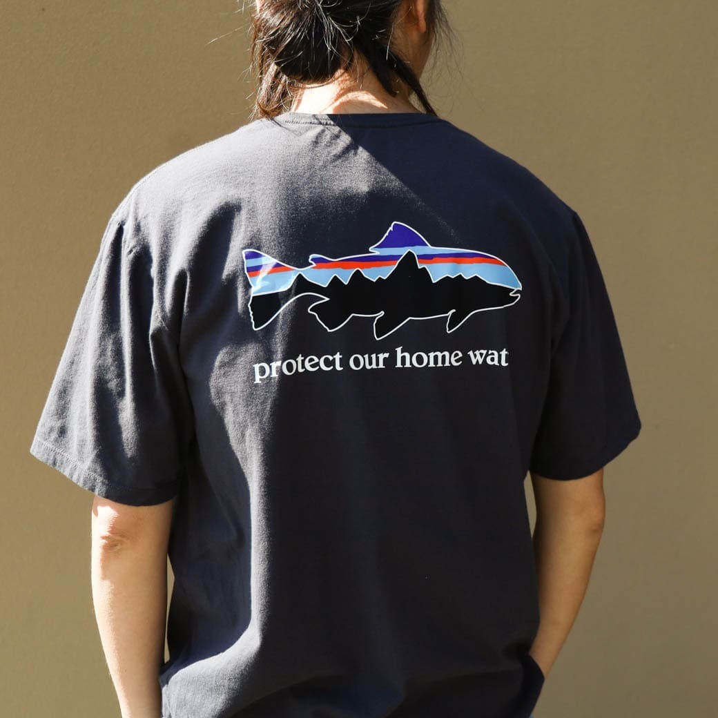 Patagonia - M's Home Water Trout Organic T-Shirt - Ink Black 37547 Small - NWT gallery