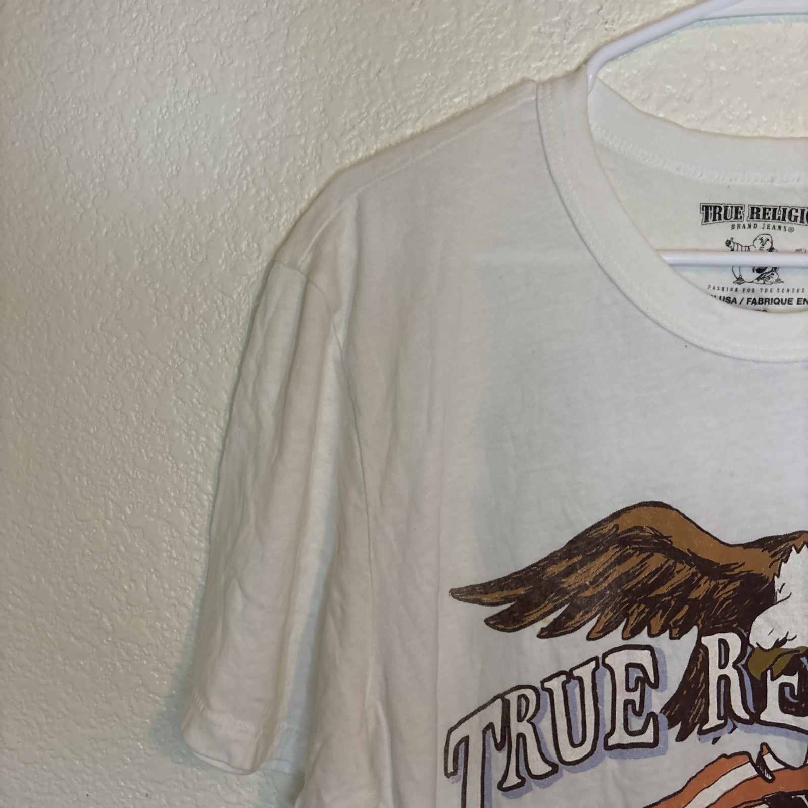 True Religion T Shirt Guitar Bald Eagle World Tour 1971 Rock & Roll Festival XL gallery