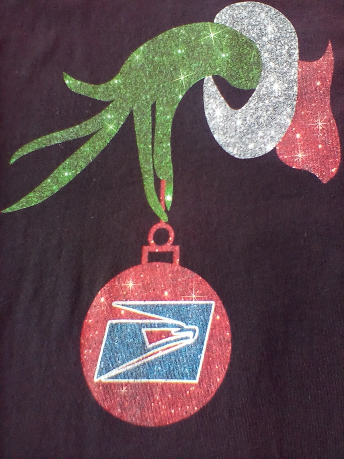 Vintage How The Grinch Stole Christmas Jim Carrey Movie USPS Rare Promo Shirt L gallery