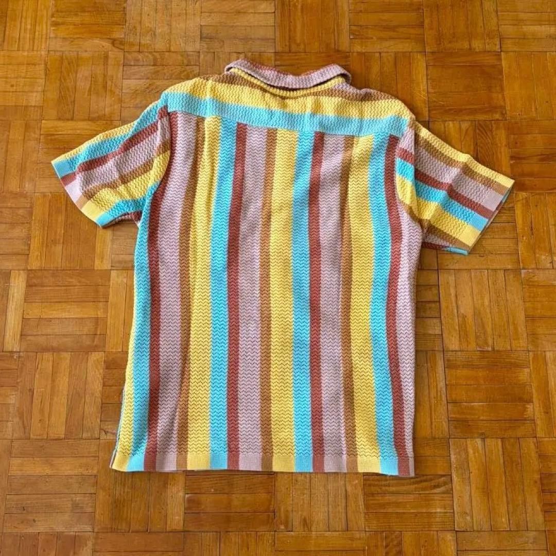 CMMN SWDN Striped Short Sleeve Knit Shirt Size S Cotton 100% gallery