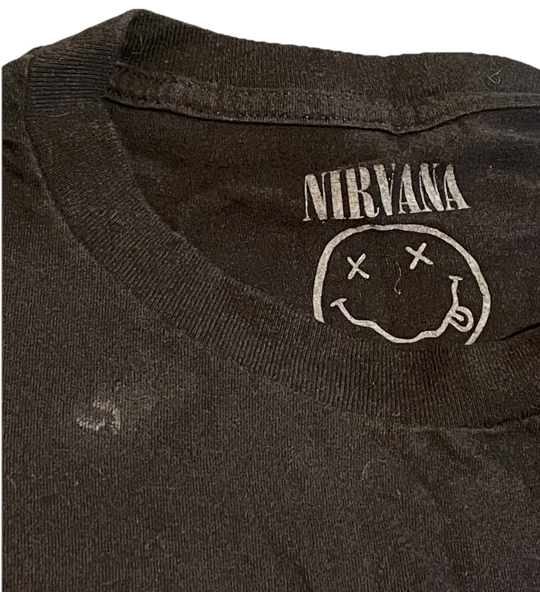 Nirvana T-Shirt Smile Face Band Logo Official Unisex Black Men’s Large gallery