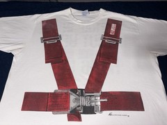 Rare VTG Accurate Graphic Industries Strap In Shut Up and Hang On TShirt 90s 2XL