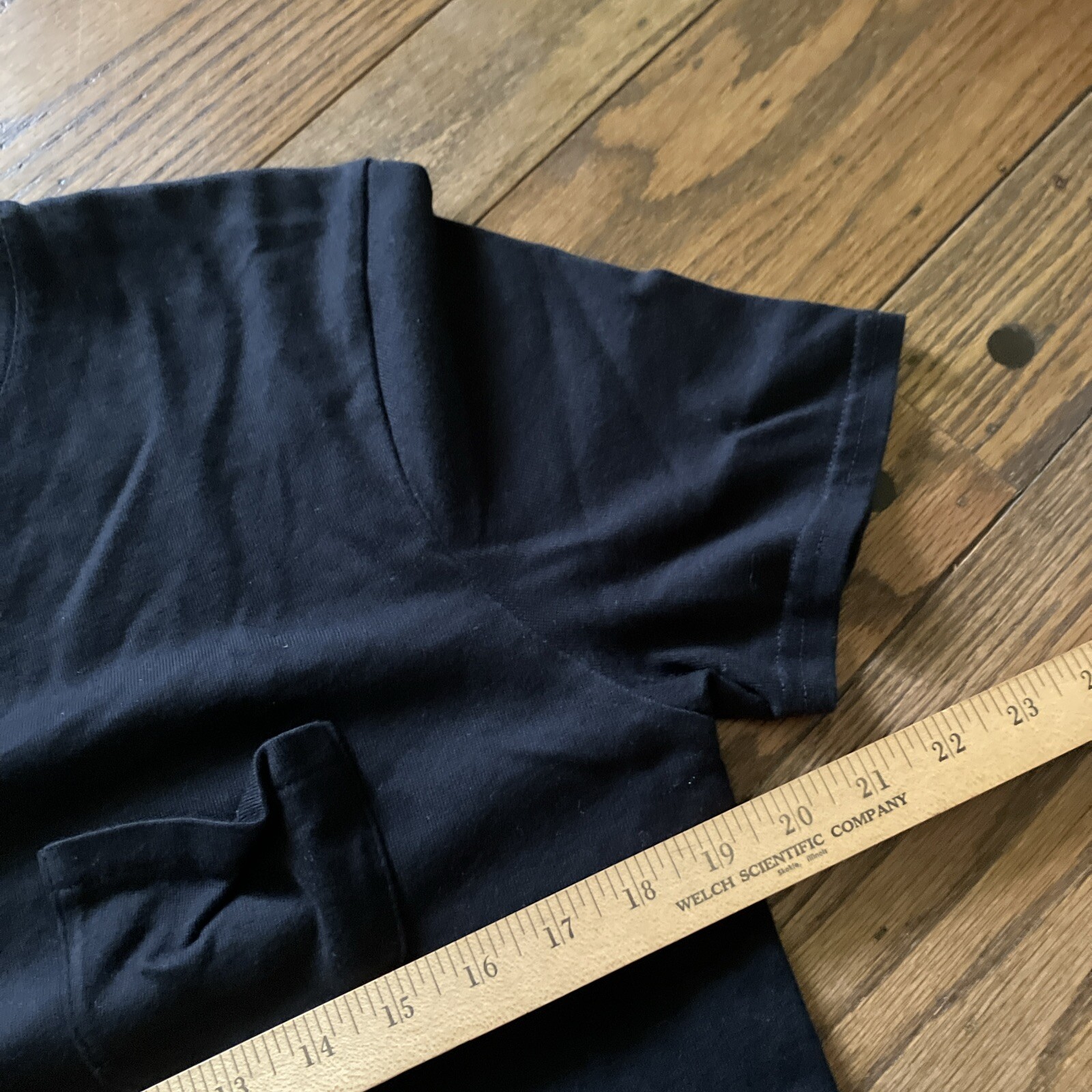 Matiere Men’s Tee T Shirt Pocket Long Asymmetrical Hem Cotton Silk Blend gallery