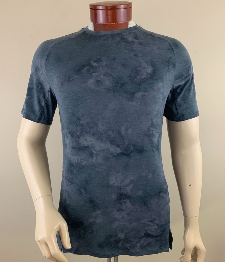 LULULEMON Men’s Always Agile Short Sleeve Shirt Diamond Dye Gray Size M NEW