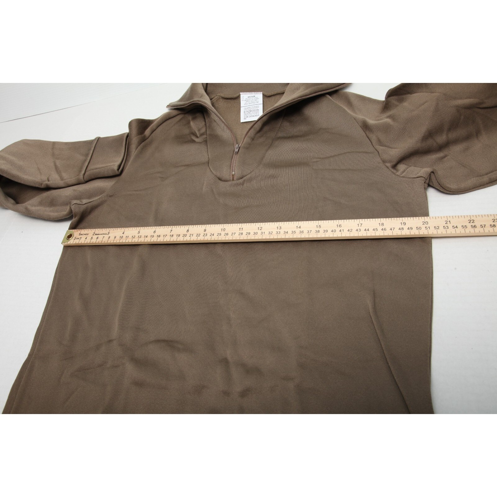 Sekri Industries Cold Weather Undershirt Men Medium Brown 1/4 Zip Fleece Lined gallery