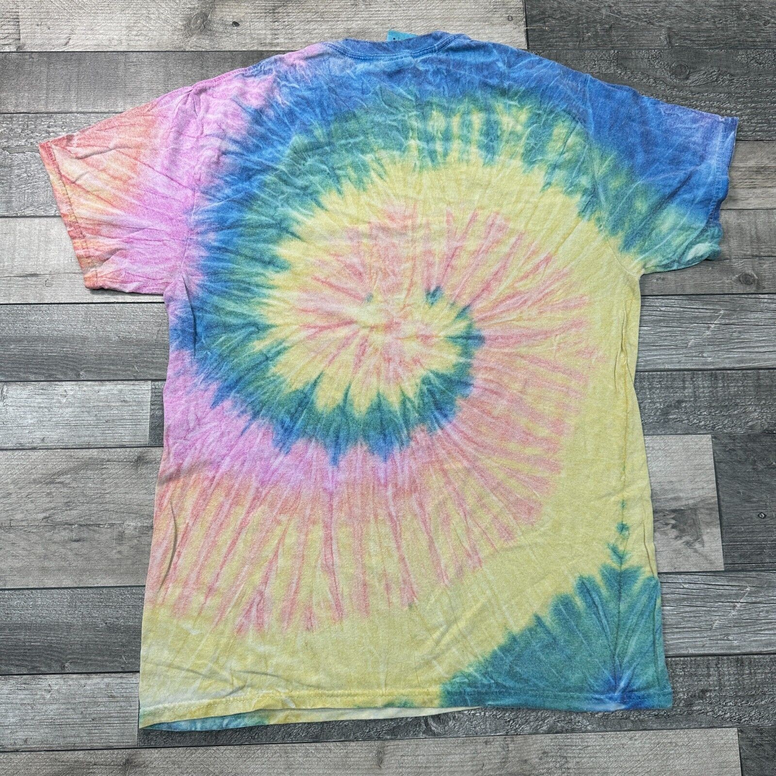 Gildan Tie Dye T-Shirt Graphic Print Multicoloured Mens Medium gallery