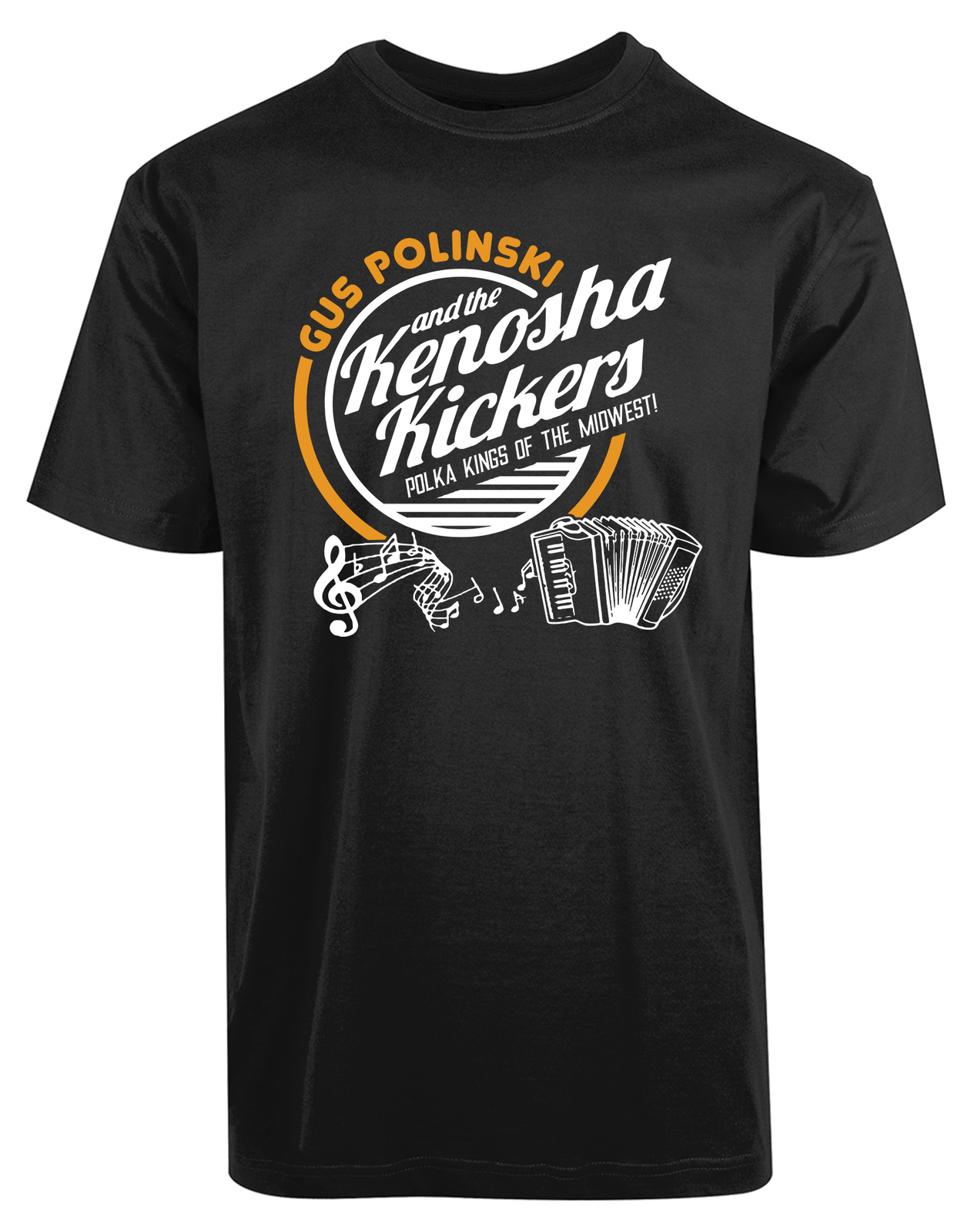 Gus Polinski and the Kenosha Kickers Polka Kings New Mens Shirt Music Theme Tee gallery