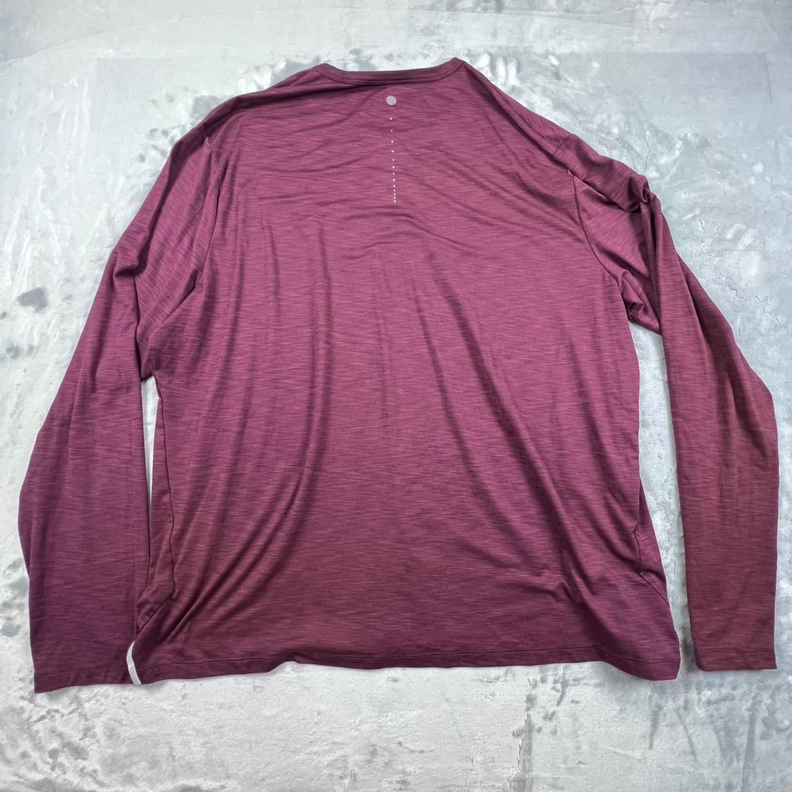 Zella Performance Tee Mens 2XL Burgundy Long Sleeve Recycled Stretch Shirt gallery